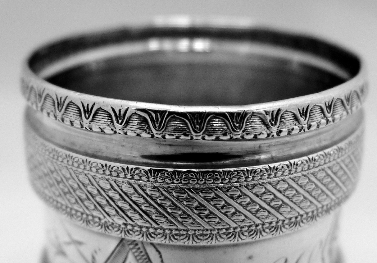American Coin Silver Napkin Ring 1880