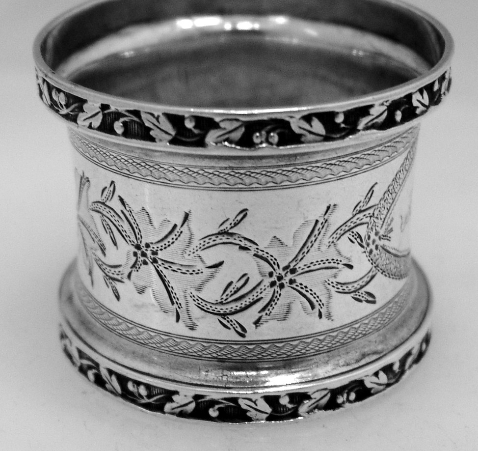 American Coin Silver Napkin Ring 1875