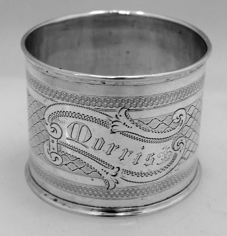American Coin Silver Napkin Ring 1880
