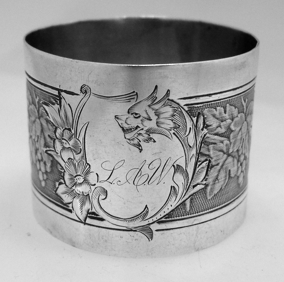 French Sterling Silver Napkin Ring 1890