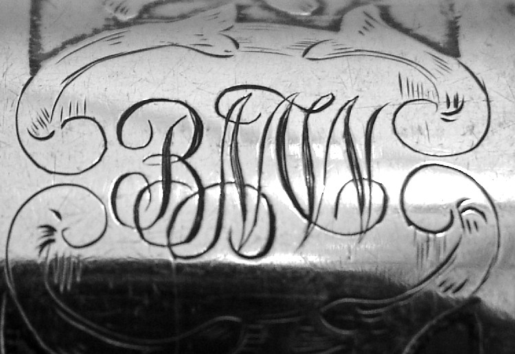 Acid Etched Sterling Silver Napkin Ring International 1900