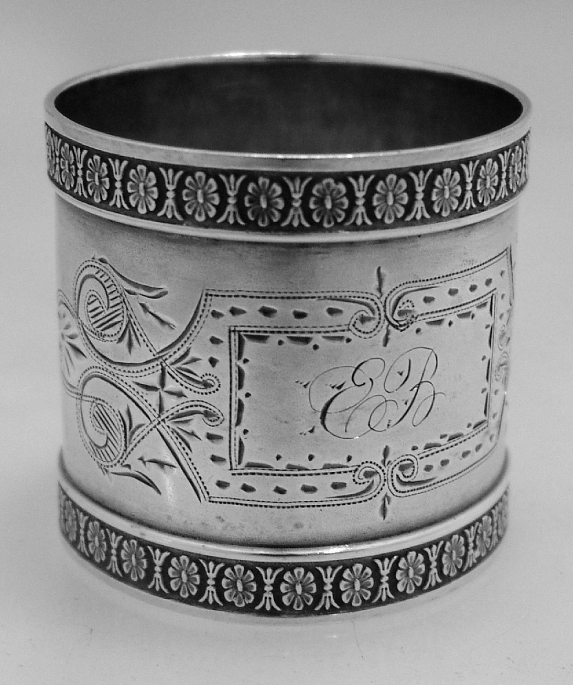 American Coin Silver Napkin Ring 1880
