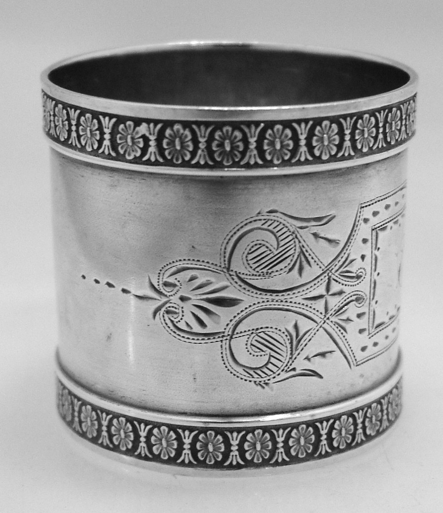 American Coin Silver Napkin Ring 1880