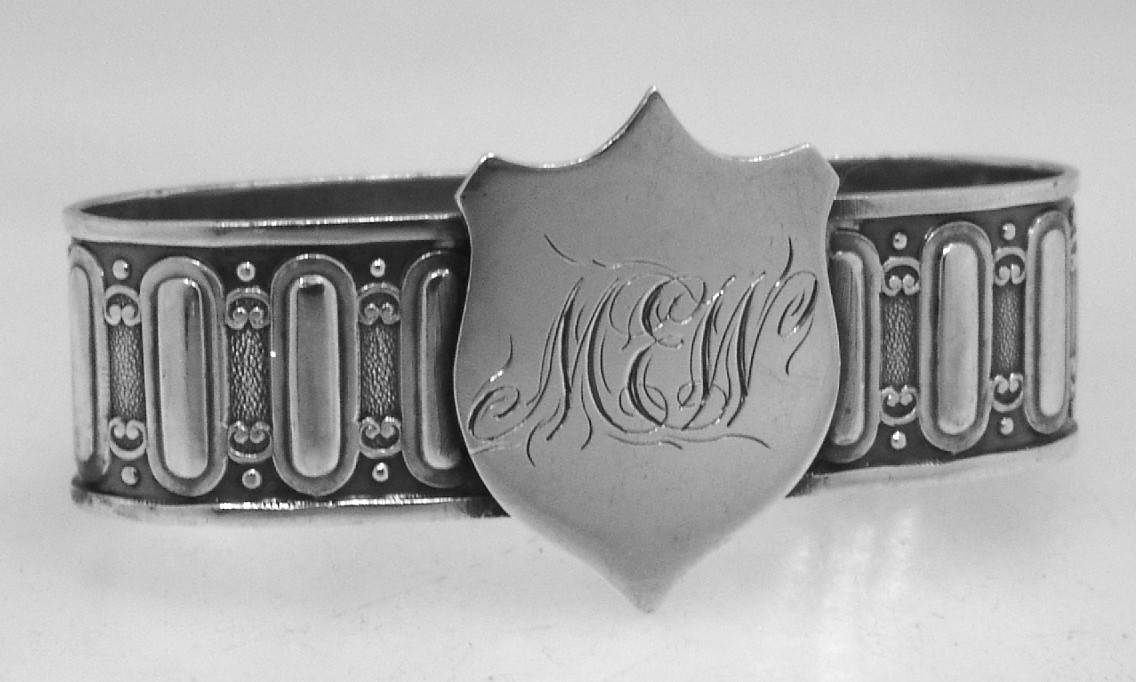 American Coin Silver Union Shield Napkin Ring Gorham 1865