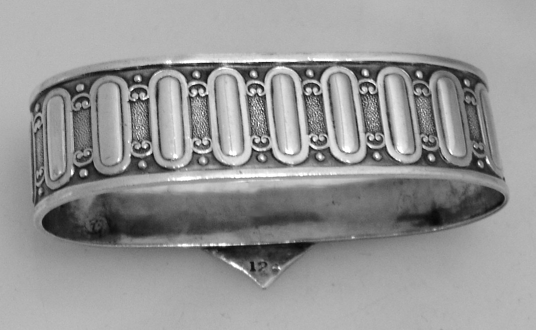 American Coin Silver Union Shield Napkin Ring Gorham 1865