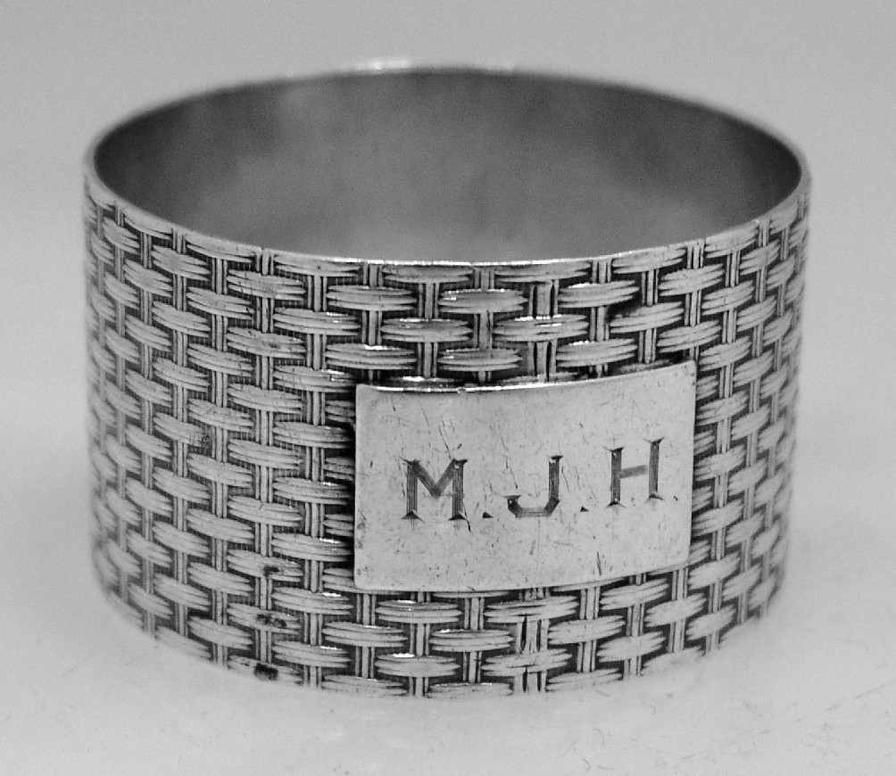 Coin Silver Napkin Ring 1875