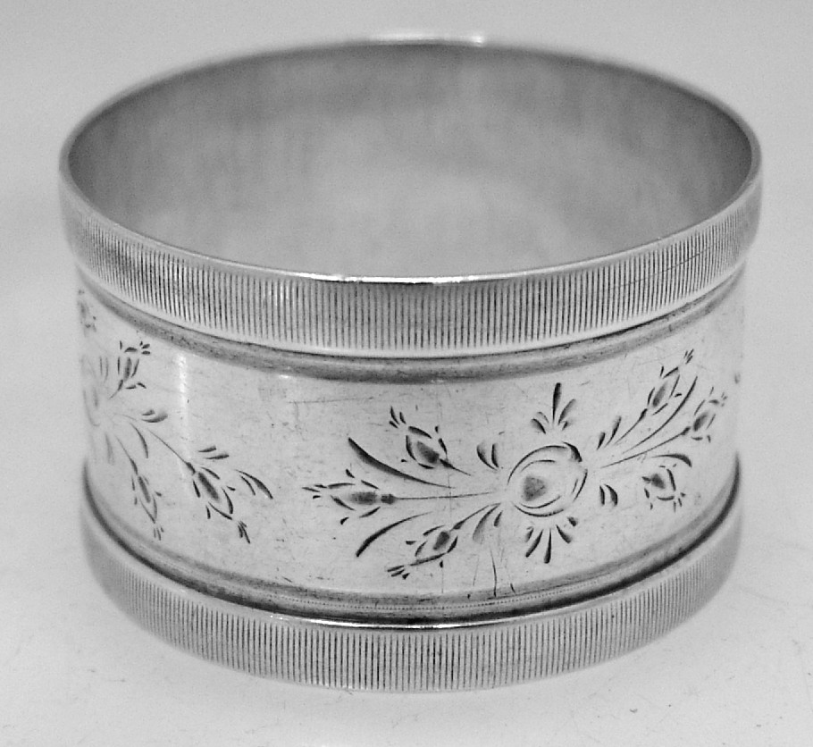 American Coin Silver Napkin Ring 1880