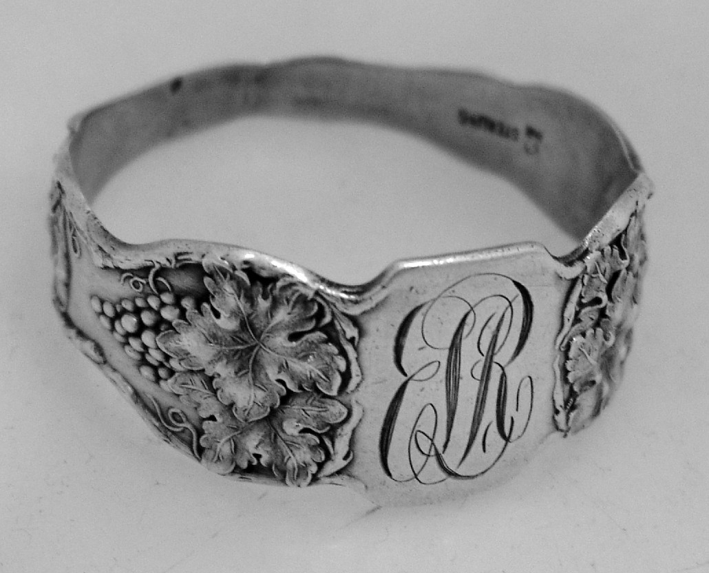 American Sterling Silver Grape Napkin Ring 1900