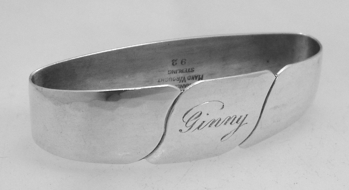Arts and Crafts Napkin Ring Randahl 1930 Sterling Silver