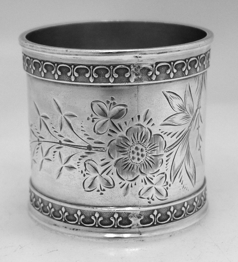 American Coin Silver Napkin Ring 1875