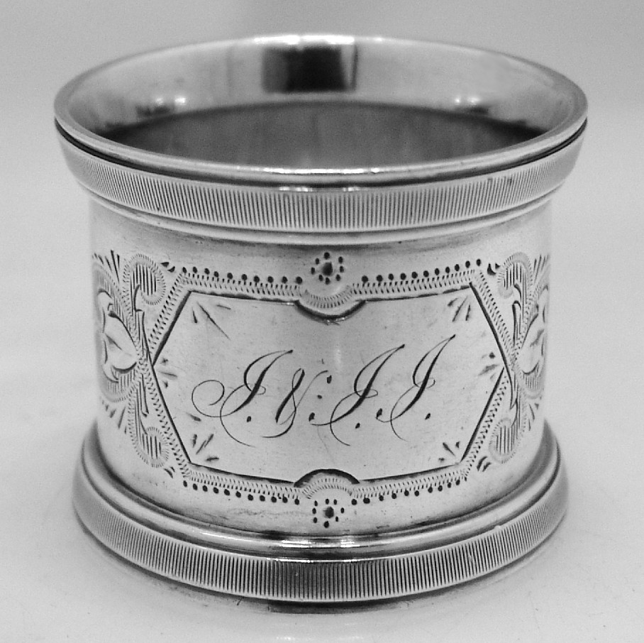 American Coin Silver Napkin Ring 1870
