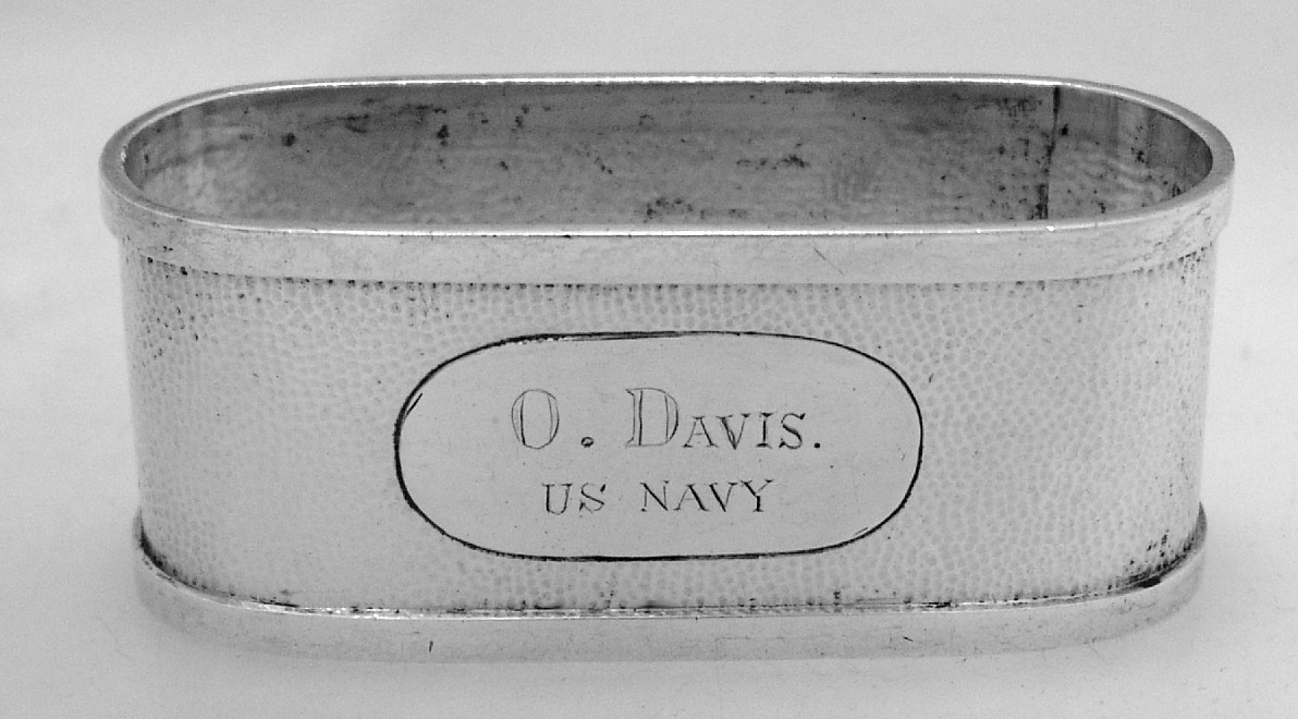 Chinese 900 Silver US Navy Napkin Ring 1900