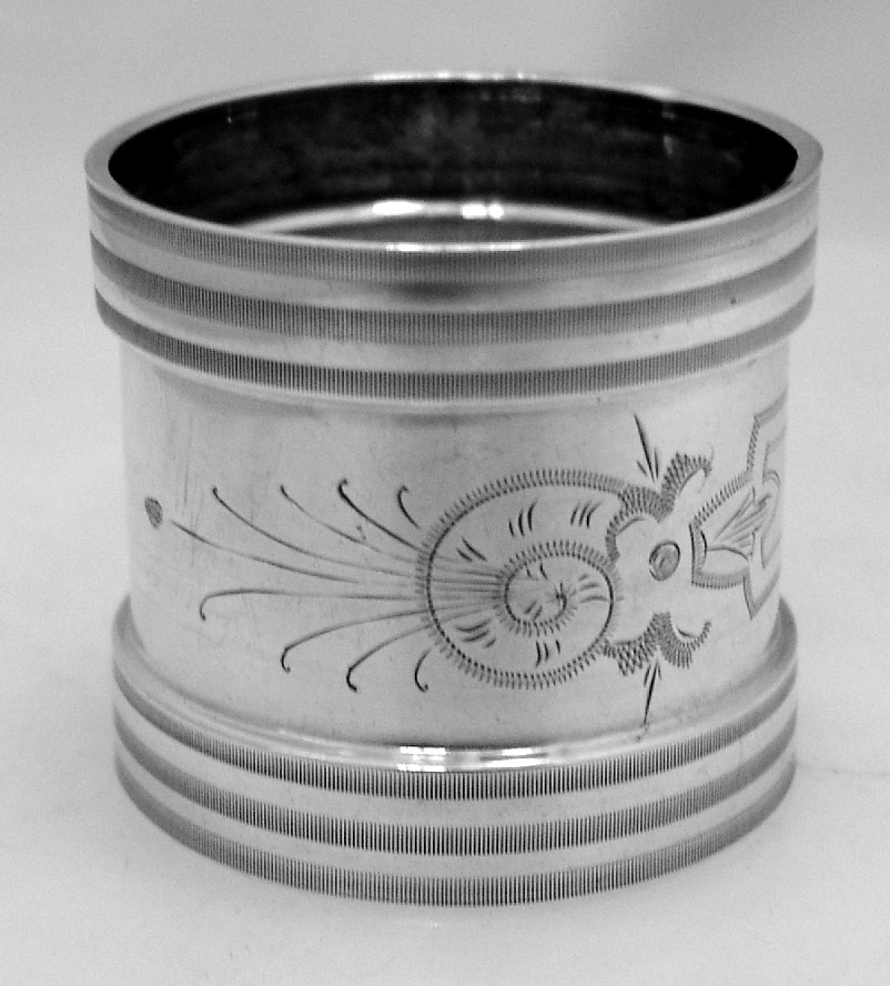 American Coin Silver Napkin Ring 1880