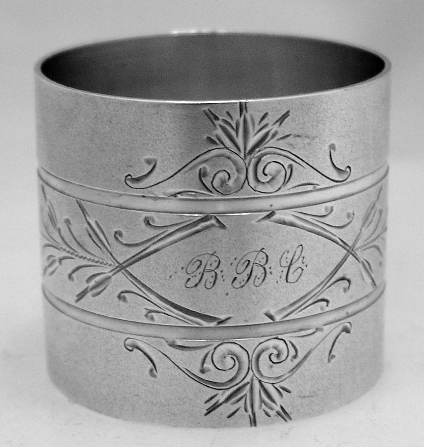 American Coin Silver Napkin Ring 1880