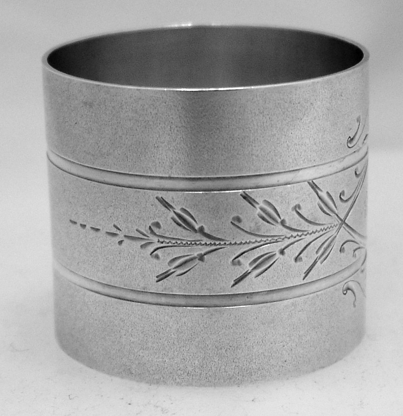 American Coin Silver Napkin Ring 1880