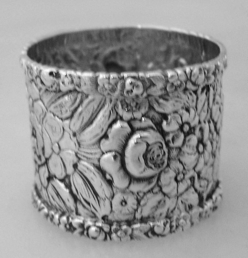 American Sterling Silver Repose Napkin Ring by Stieff 1890