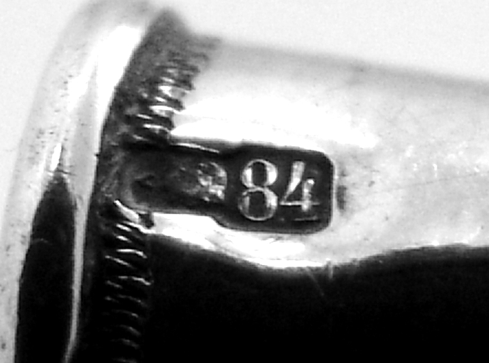 Russian Niello Scent Bottle 1890