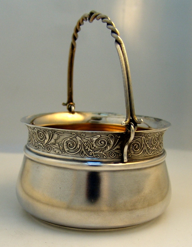 Aesthetic Basket Schulz and Fischer Sugar Bowl San Francisco Sterling Silver 1875