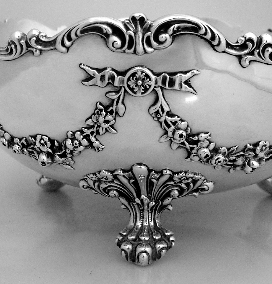Baroque Footed Bowl Black Starr Frost Sterling Silver 1890