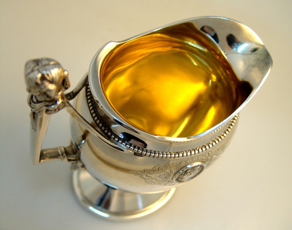 Gorham Coin Silver Medallion Creamer Gorham 1865