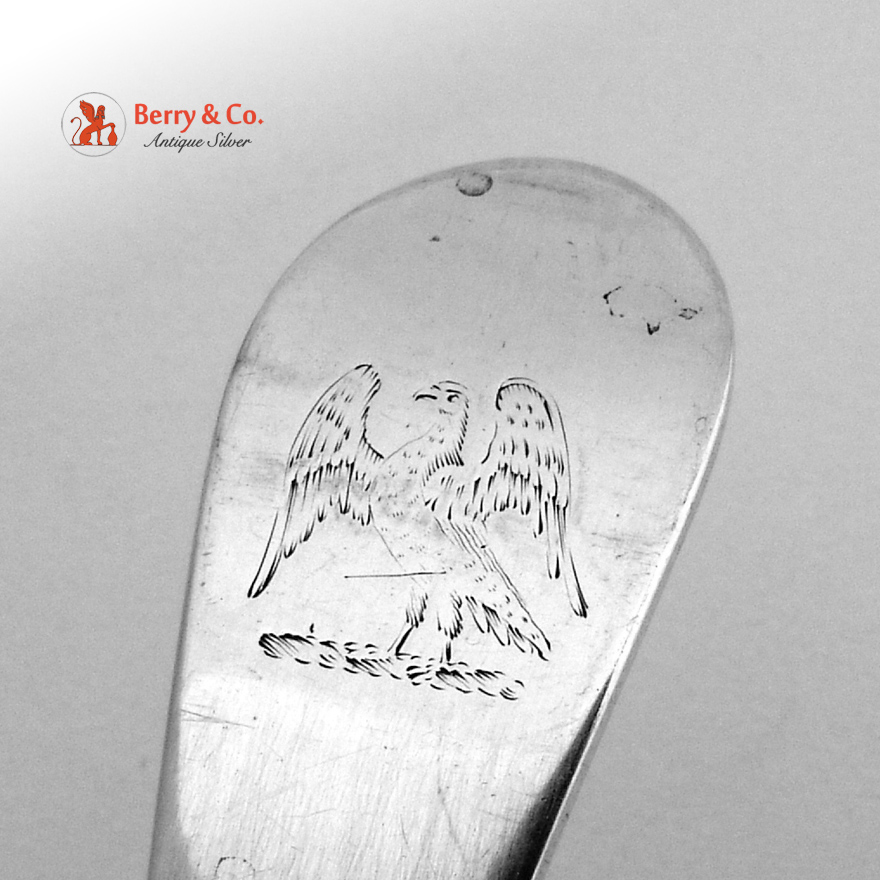 American Colonial Dessert Spoons 6 Samuel Minot Boston 1770 Eagle Crest