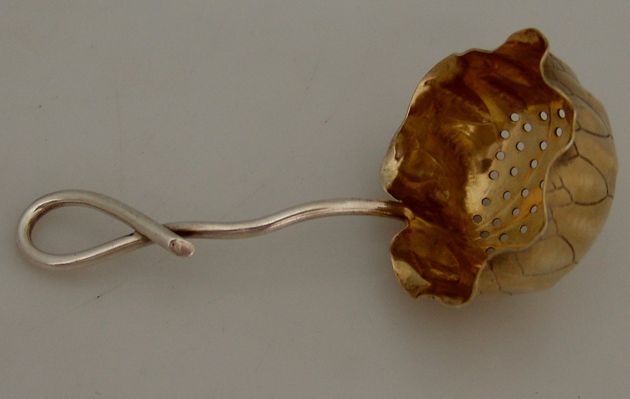 Shiebler Aesthetic Tea Strainer 1880 Sterling Silver