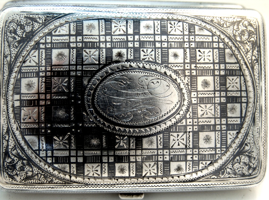 Russian Troika Silver Niello Snuff Box 1900