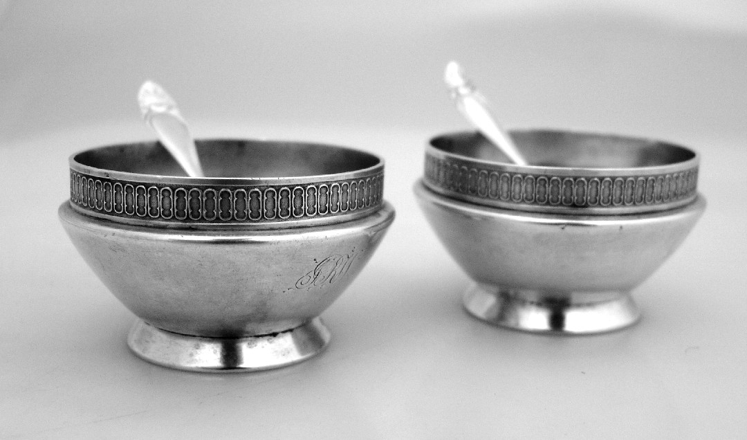 Schulz Fischer Open Salts Coin Silver 1875