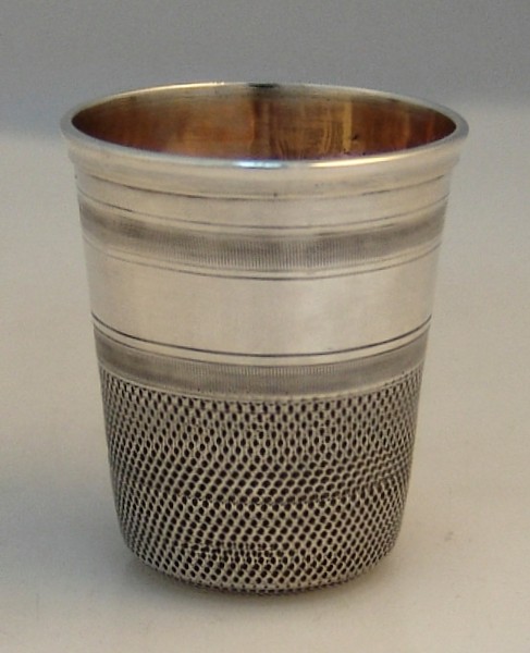 Russian 84 Standard Silver Thimble Vodka Shot 1890