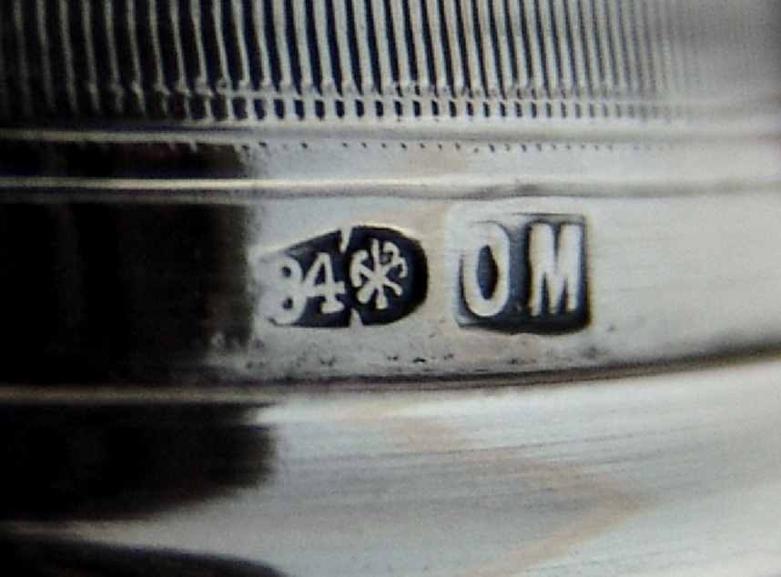 Russian 84 Standard Silver Thimble Vodka Shot 1890