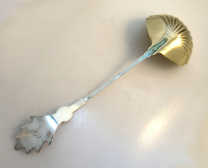 Gorham Medallion Silver Soup Ladle 1860