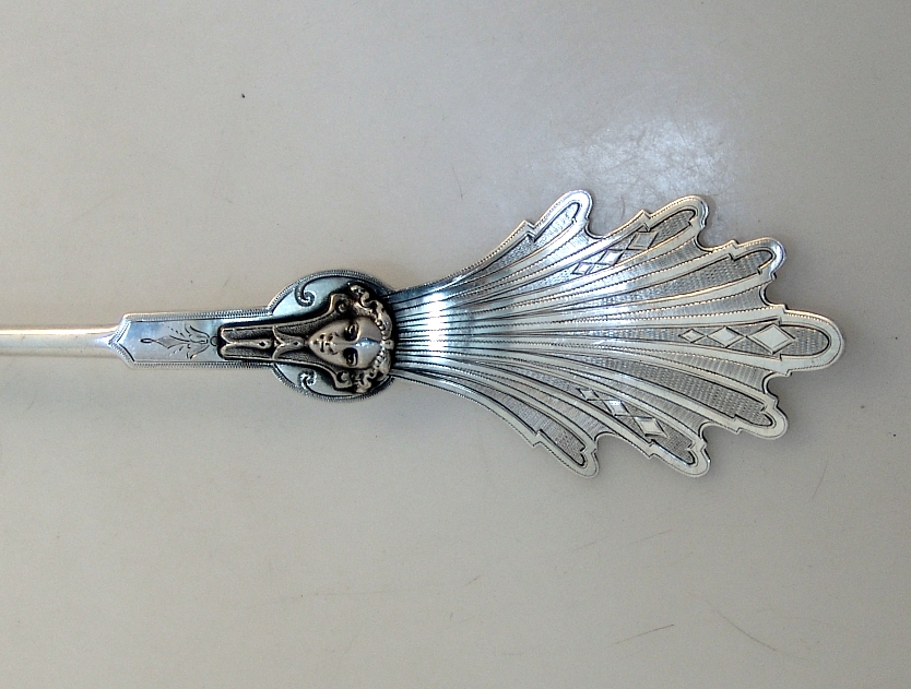 Gorham Medallion Silver Soup Ladle 1860