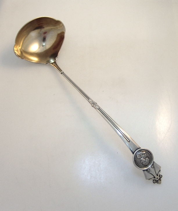 Gorham Medallion Pattern Sterling Punch Ladle 1864