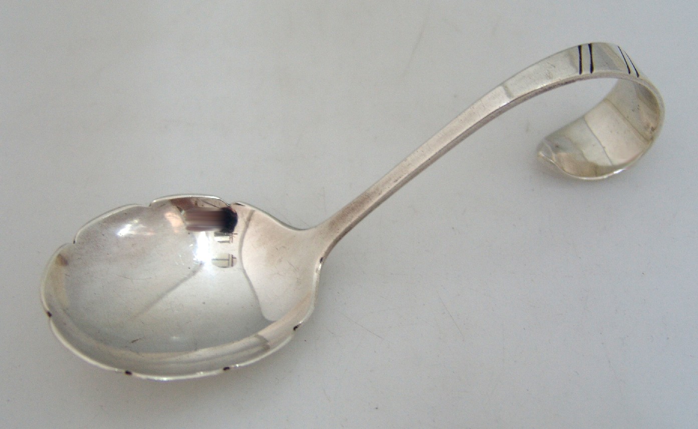 George Blanchard Arts and Crafts Curved Handled Sauce Ladle 1909-1915