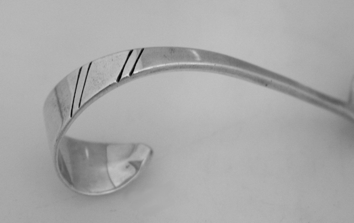George Blanchard Arts and Crafts Curved Handled Sauce Ladle 1909-1915