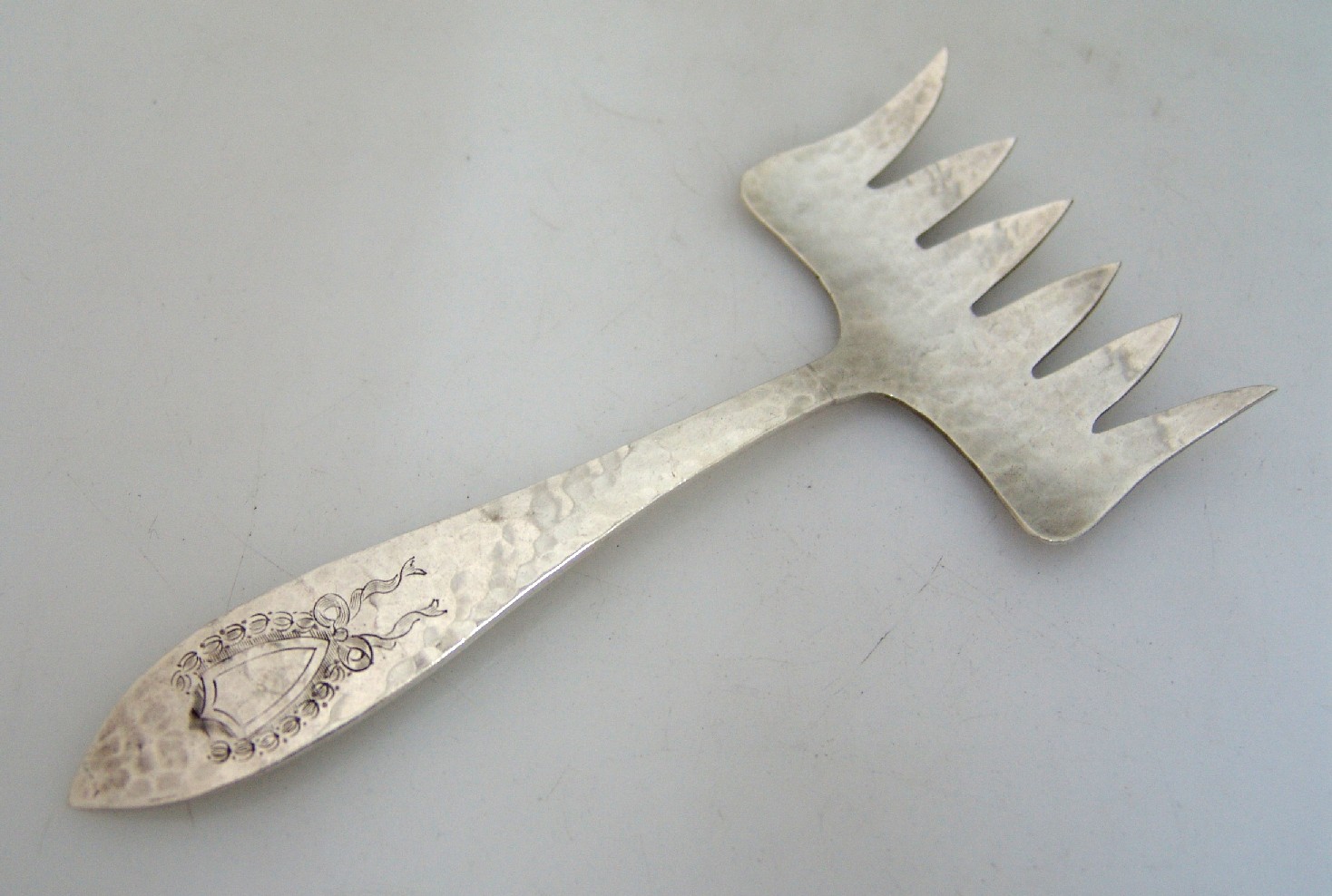 Arts and Crafts Sardine Serving Fork Galt Bros Sterling Silver 1910
