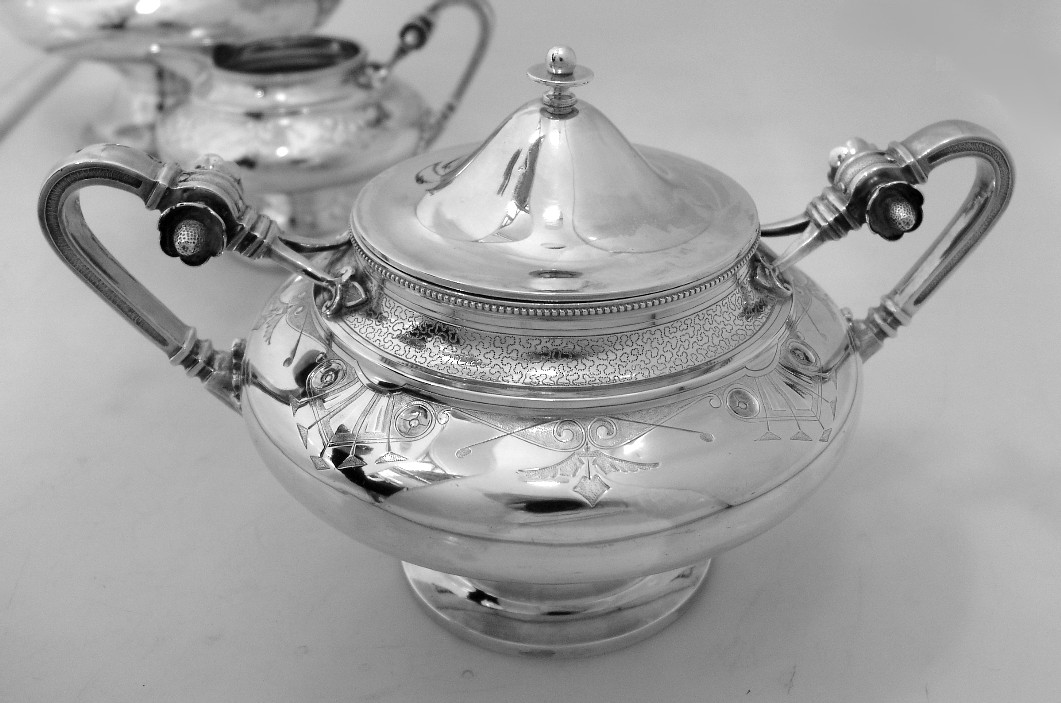 Gorham for Tiffany and Co. Sterling Silver Tea Set 1868