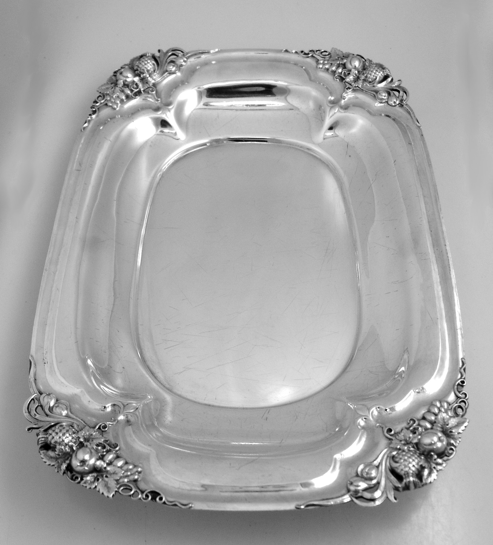 American Arts and Crafts Inspired Handwrought Sterling Silver Tray Watson 1930 