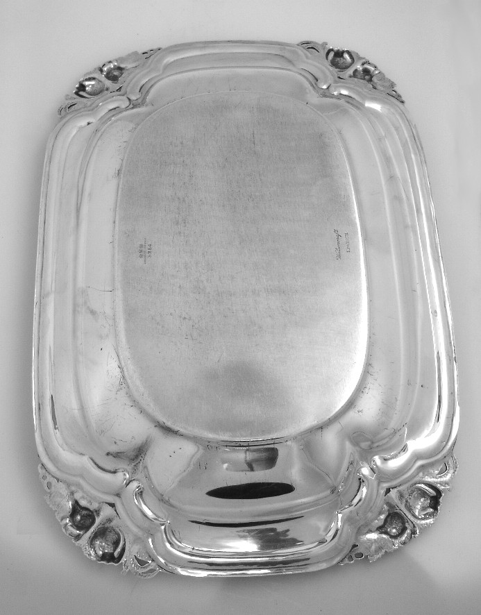 American Arts and Crafts Inspired Handwrought Sterling Silver Tray Watson 1930 
