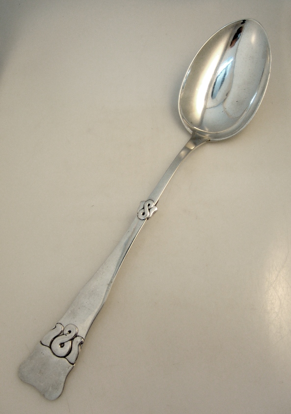 Christian F. Heise Sterling Silver Platter Or Stuffing Spoon Denmark 1918
