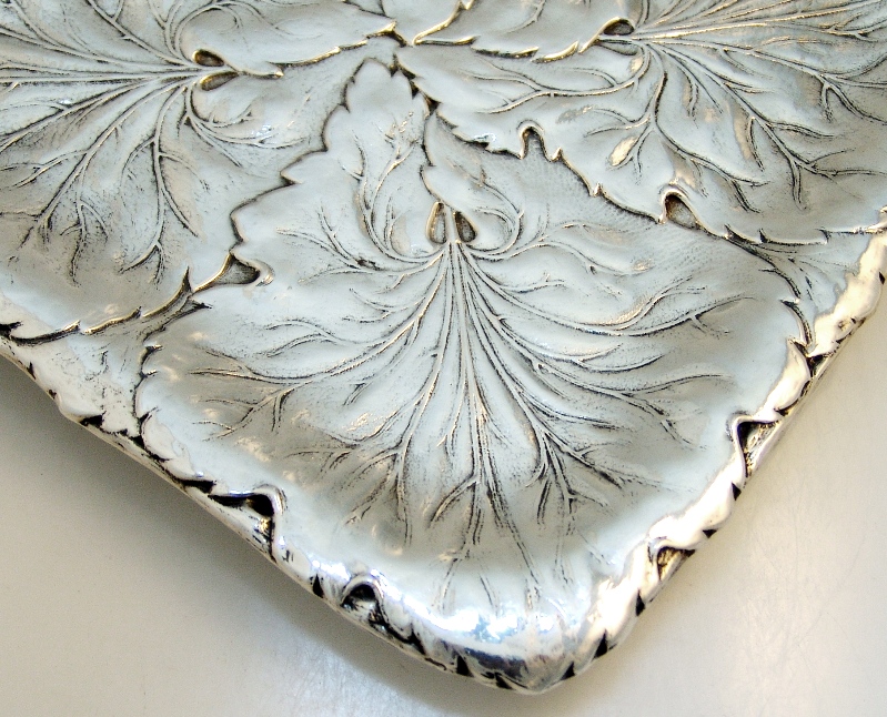 Repousse Foliate Tray Reed and Barton Sterling Silver 1934