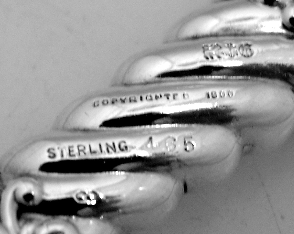 American Sterling Silver Repousse Toast Fork Gorham 1890