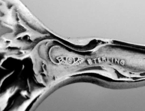  Sterling Silver Art Nouveau Salad Server Set Fiorito  George Shibler New York 1902