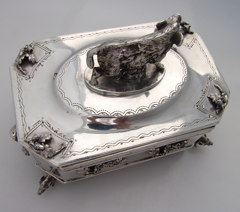 Russian Imperial Boar Box Kiev Vyrzhikovsky 84 Standard Silver 1897