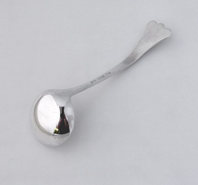 Randahl Ornate Pedestal Bowl and Ladle 1915 Sterling Silver