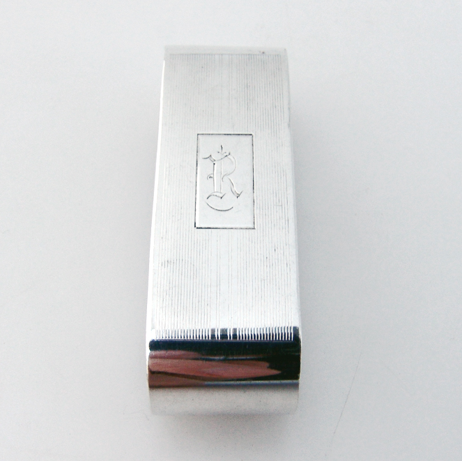 Art Deco Oval Napkin Ring Gorham Sterling Silver Monogram R 1930