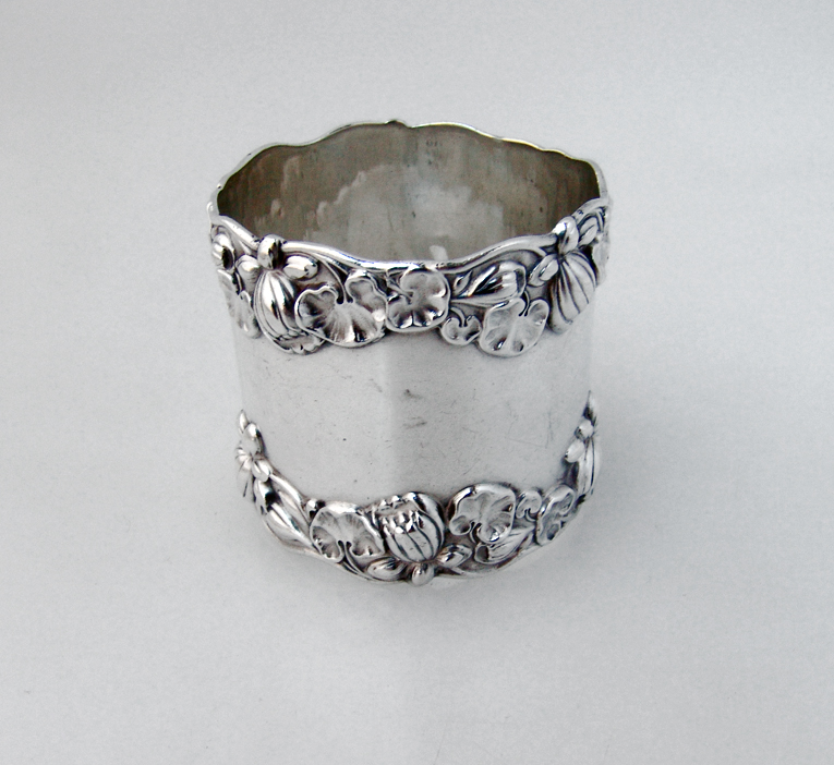 Pond Lily Napkin Ring Gorham B209 Sterling Silver 1890