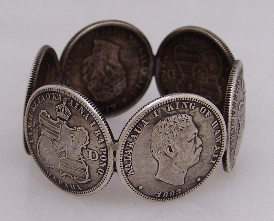 Hawaiian Napkin Rings Quarter Dollars 1883 Shreve San Francisco