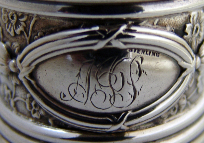 Sterling Silver Floral Napkin Ring 1890