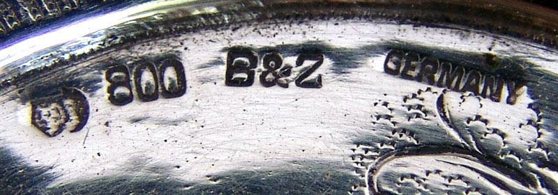 Repousse Cherub 4 Butter Pats German 800 Silver 1890